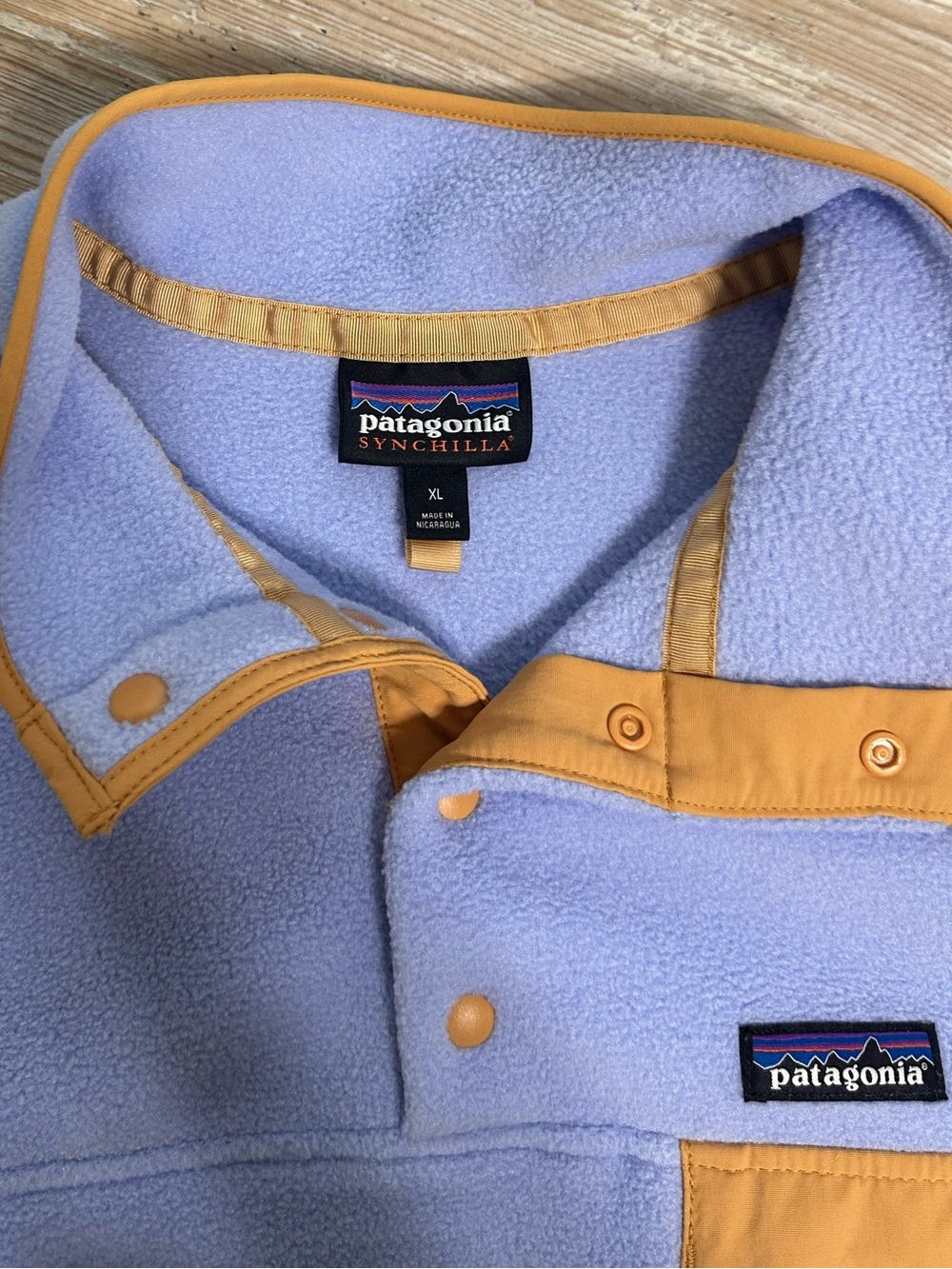 Patagonia Lightweight Synchilla Snap-T Fleece Pullover Periwinkle Blue Sz XL - Picture 4 of 8